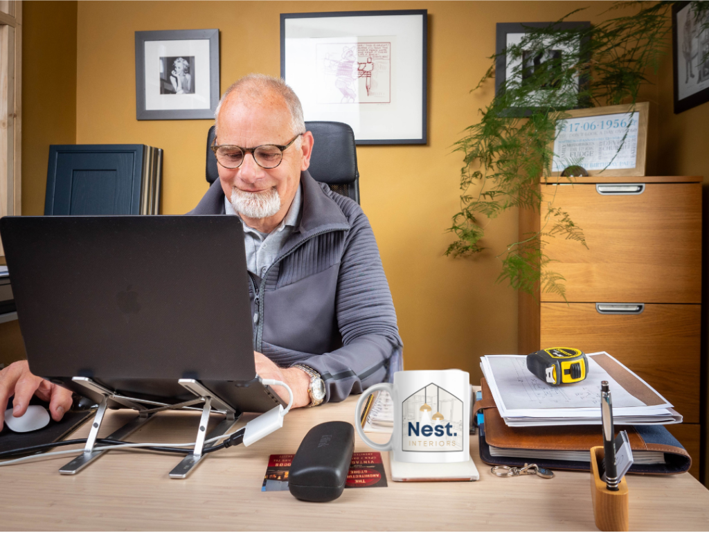 Paul selling kitchen with Nest Interiors Shropshire